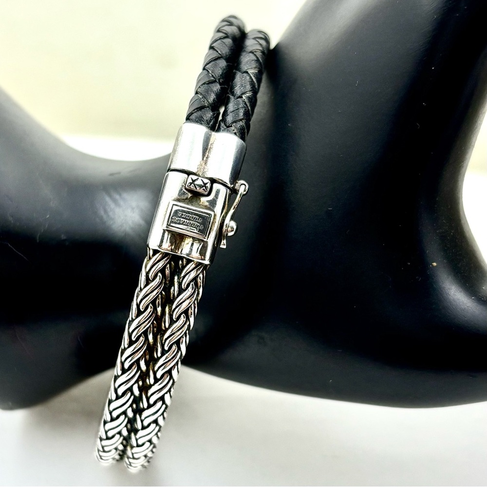 BUDDHA TO BUDDHA Katja Knot Bracelet - Sterling And Leather